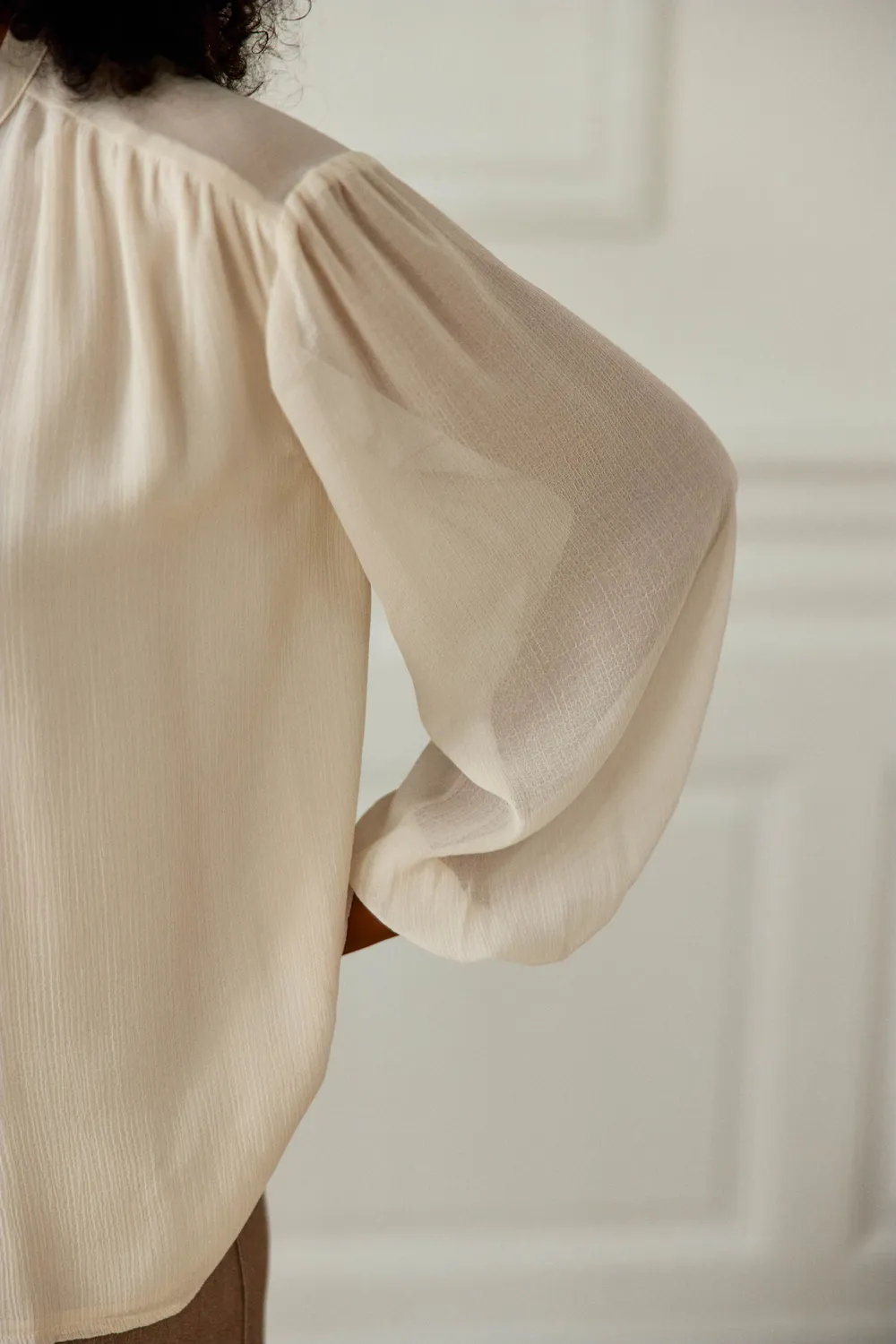 La Petite Etoile Brindo blouse ecru gaufre recht