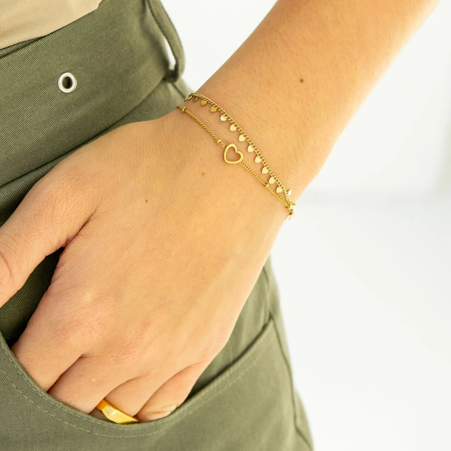Essentialistics Share Open Heart armbandje goud