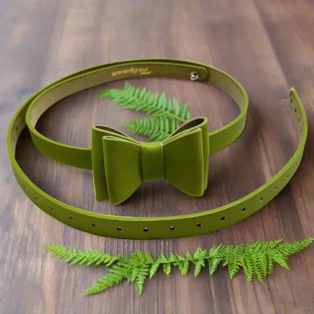 Tatyana Retro Bow verstelbare riem lak rood strik
