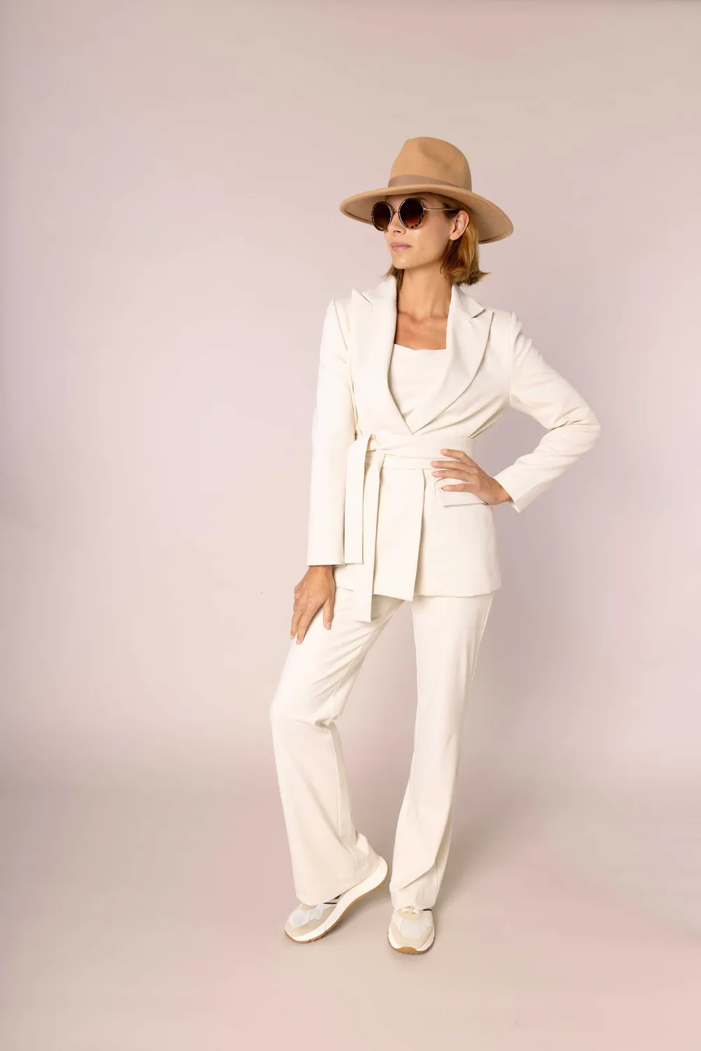 Laboutiek Elara Trouser broek lichtbeige ademend