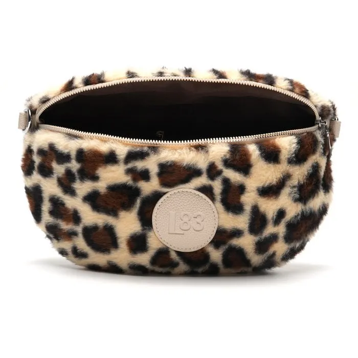 Amiek Robin crossbody tas panter naturel fluffy