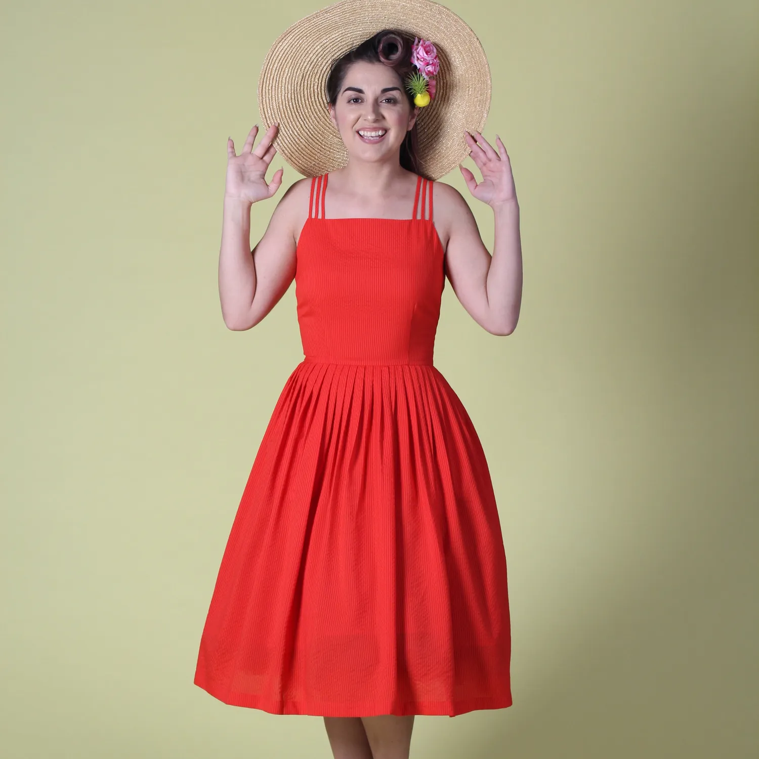 Tatyana Tammy Circle jurk rood XS petite zakken