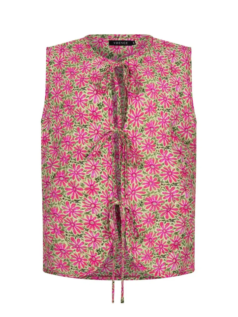 Amiek Ydence Esmira gilet pink flower mouwloos XS-L