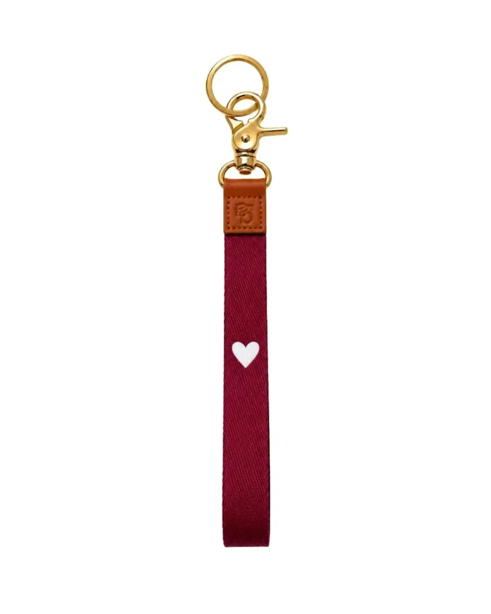 Amiek Burgundy Love keycord katoen bordeaux