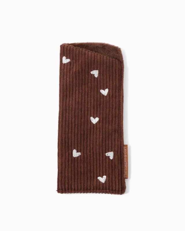 Amiek Chocolate brillenhoesje bruin fleece