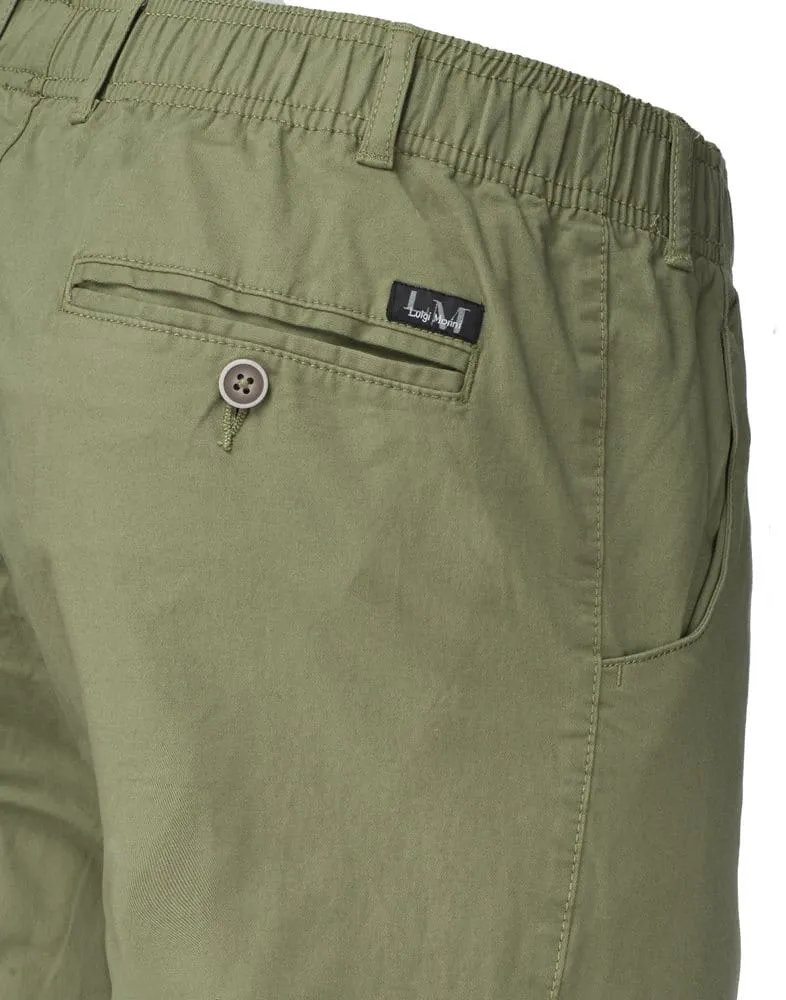 Luigo Morini Amberg pantalon katoen khaki groen