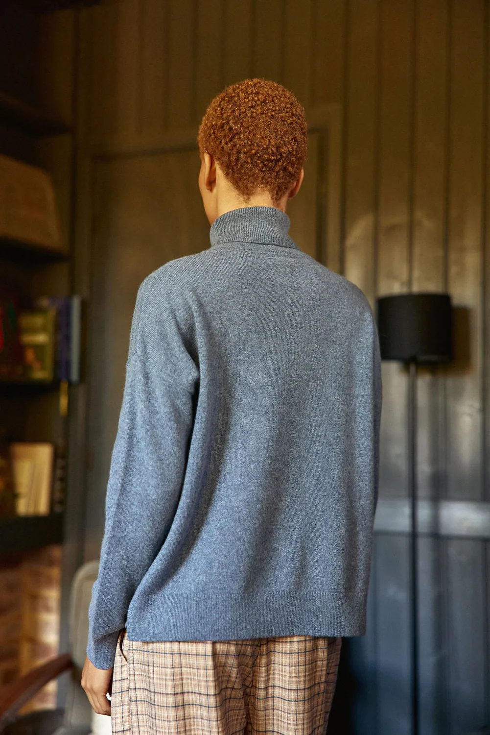 La Petite Etoile Marlen coltrui blauw grijs kasjmier