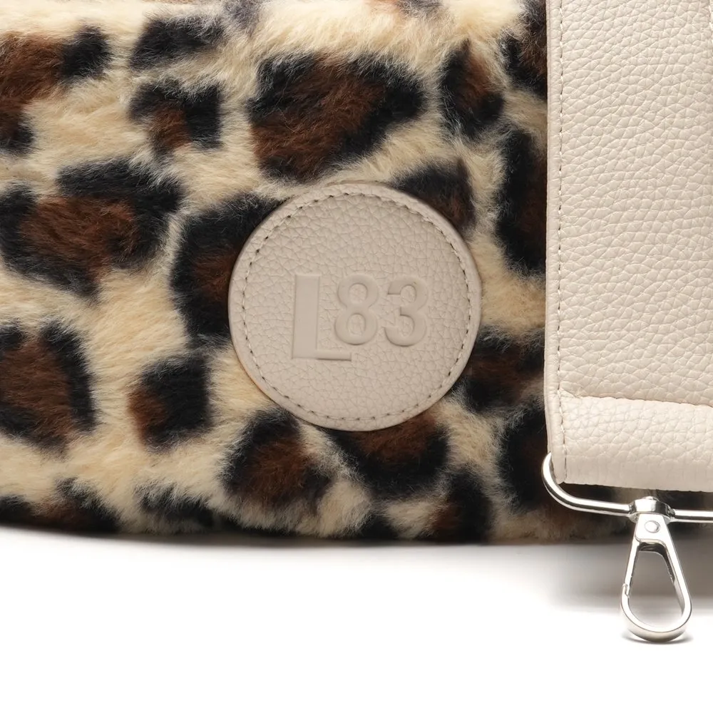 Amiek Robin crossbody tas panter naturel fluffy