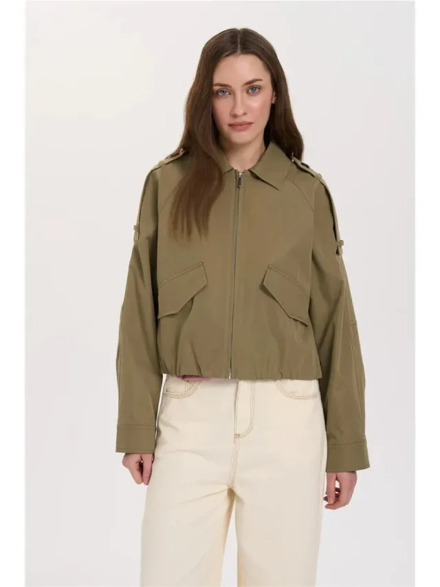 Amiek 24C Jacket Deni jasje olijf kort
