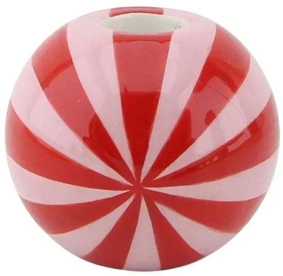 Housevitamin Candy Swirl kaarshouder rood roze 7cm
