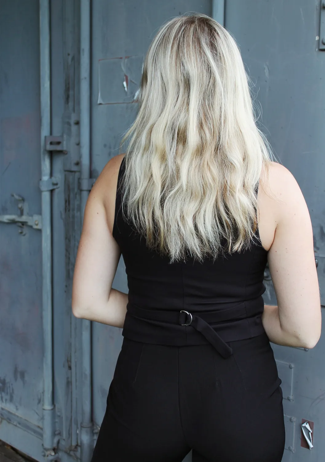 LOVEDRUNKY Basic gilet zwart – getailleerd
