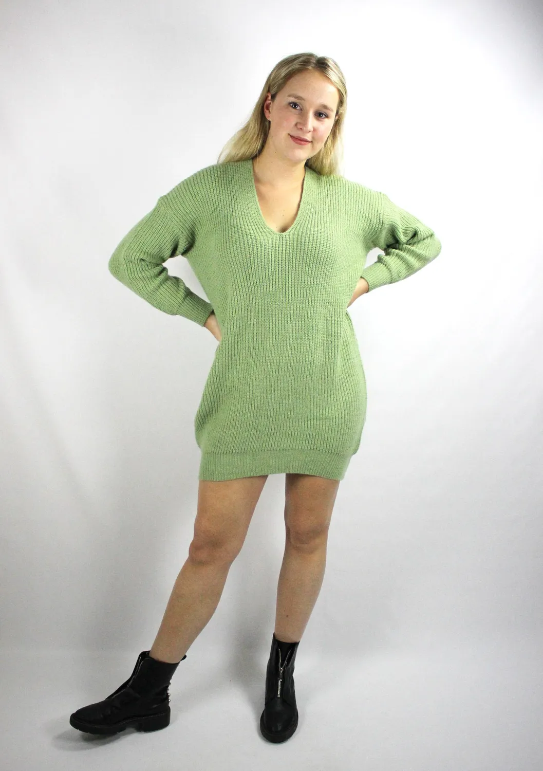 LOVEDRUNKY Knitted tuniek groen one size
