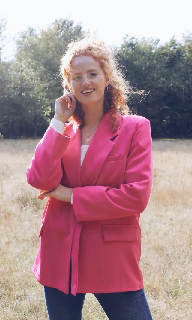 LOVEDRUNKY Gina oversized blazer pink