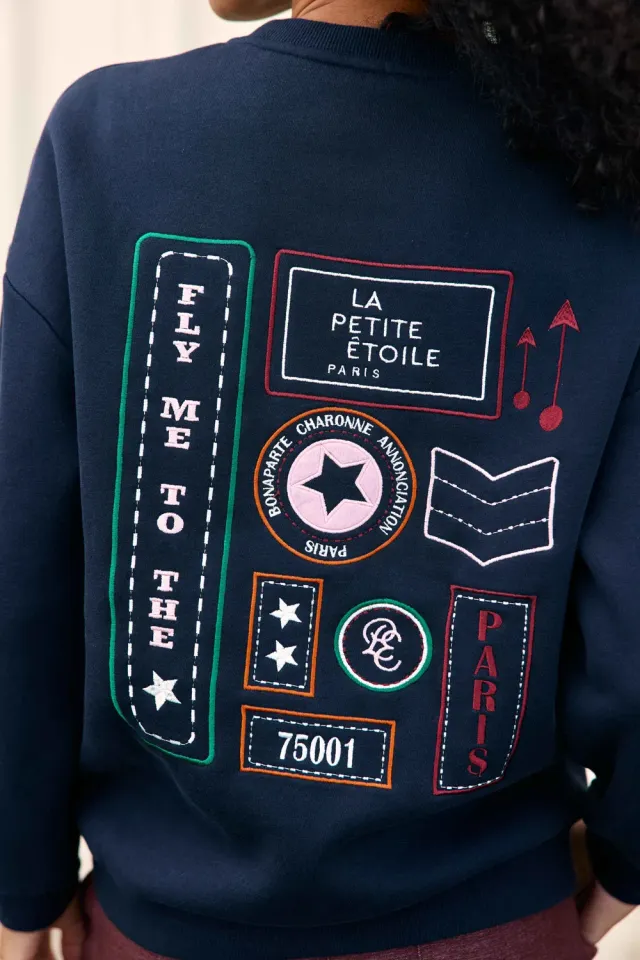 La Petite Etoile Tenky sweater bordeaux geborsteld borduursel