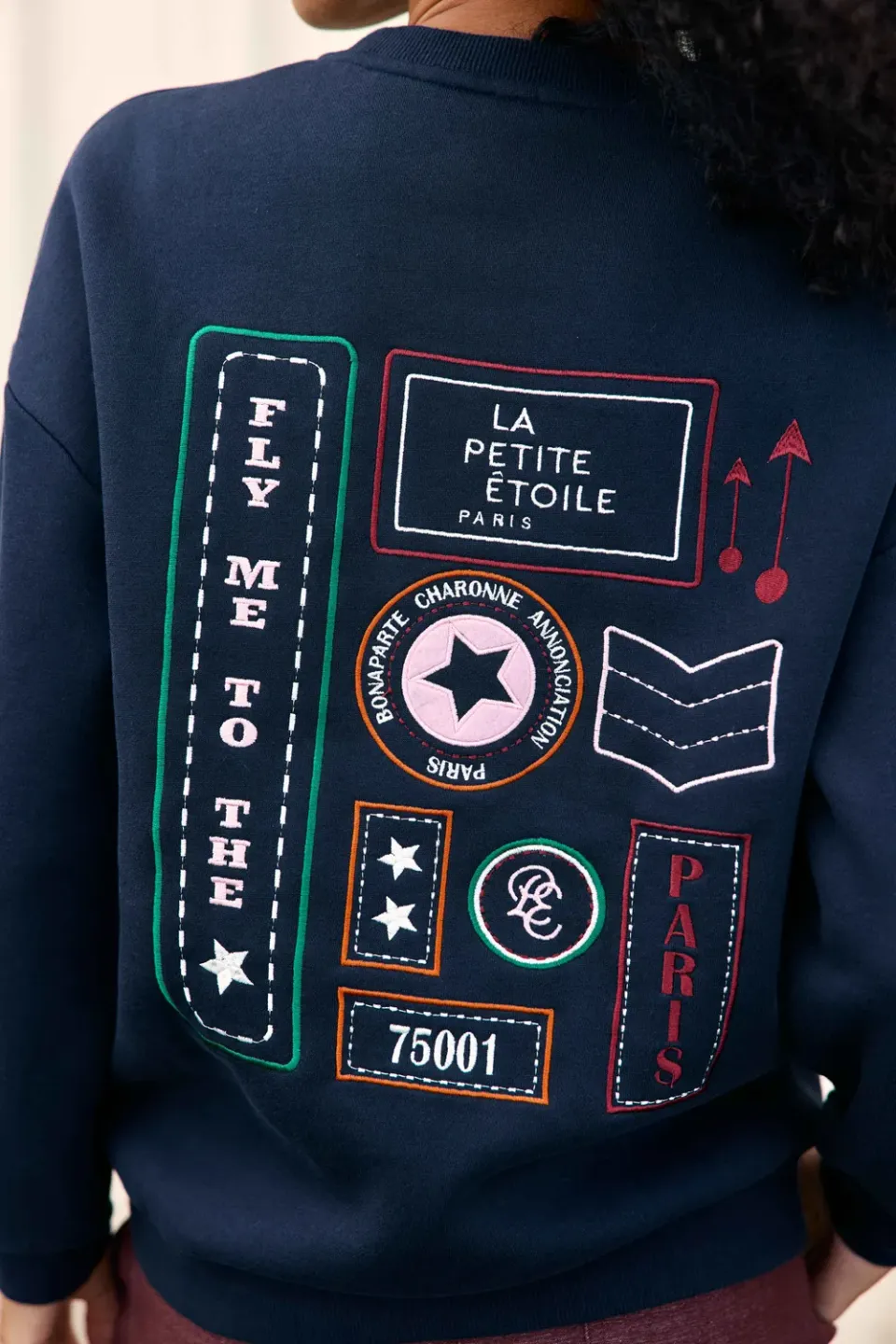 La Petite Etoile Tenky sweater bordeaux geborsteld borduursel