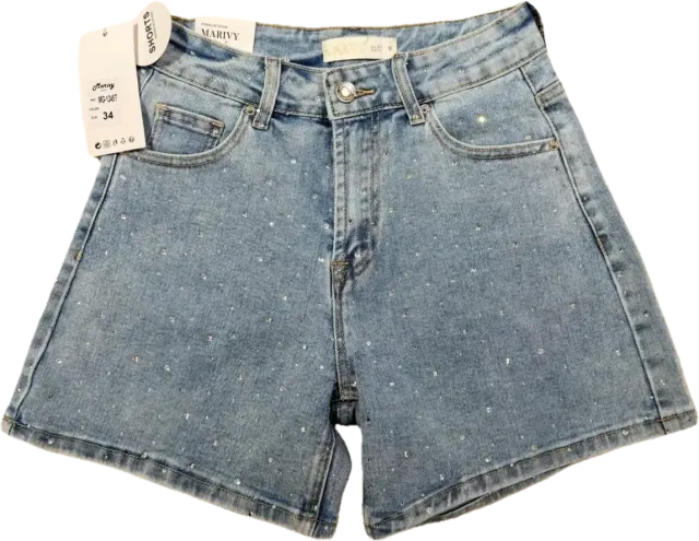 Amiek Lili Strass short stretch strass voorkant
