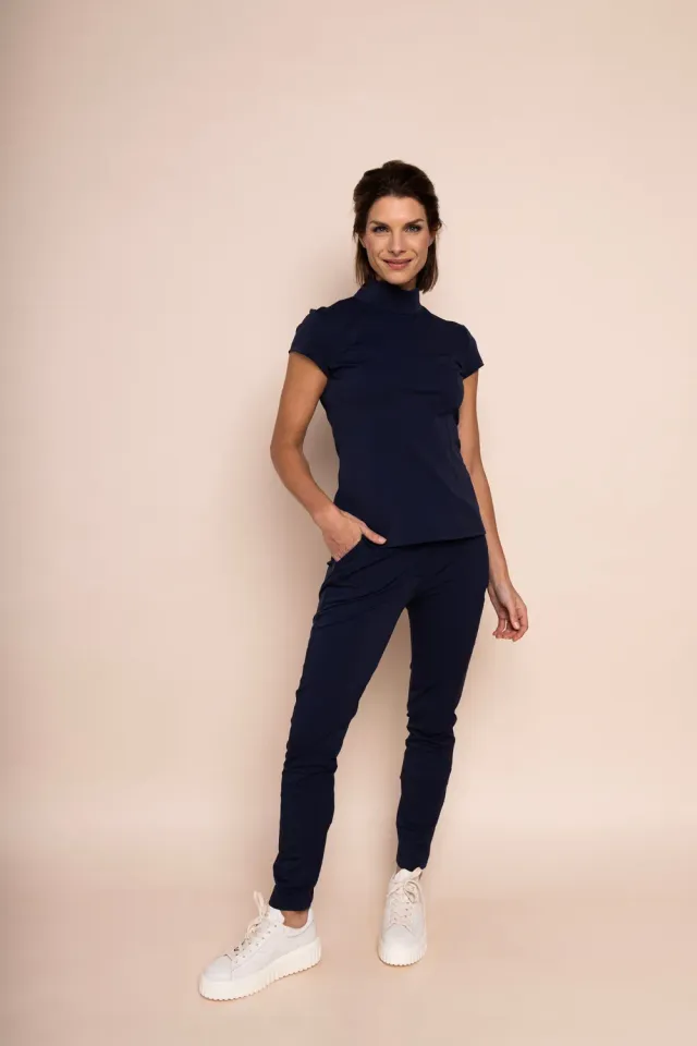 Laboutiek Donna travel top marineblauw kapmouw