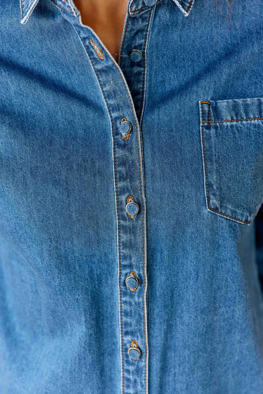 La Petite Etoile Chanico denim blouse blauw recht