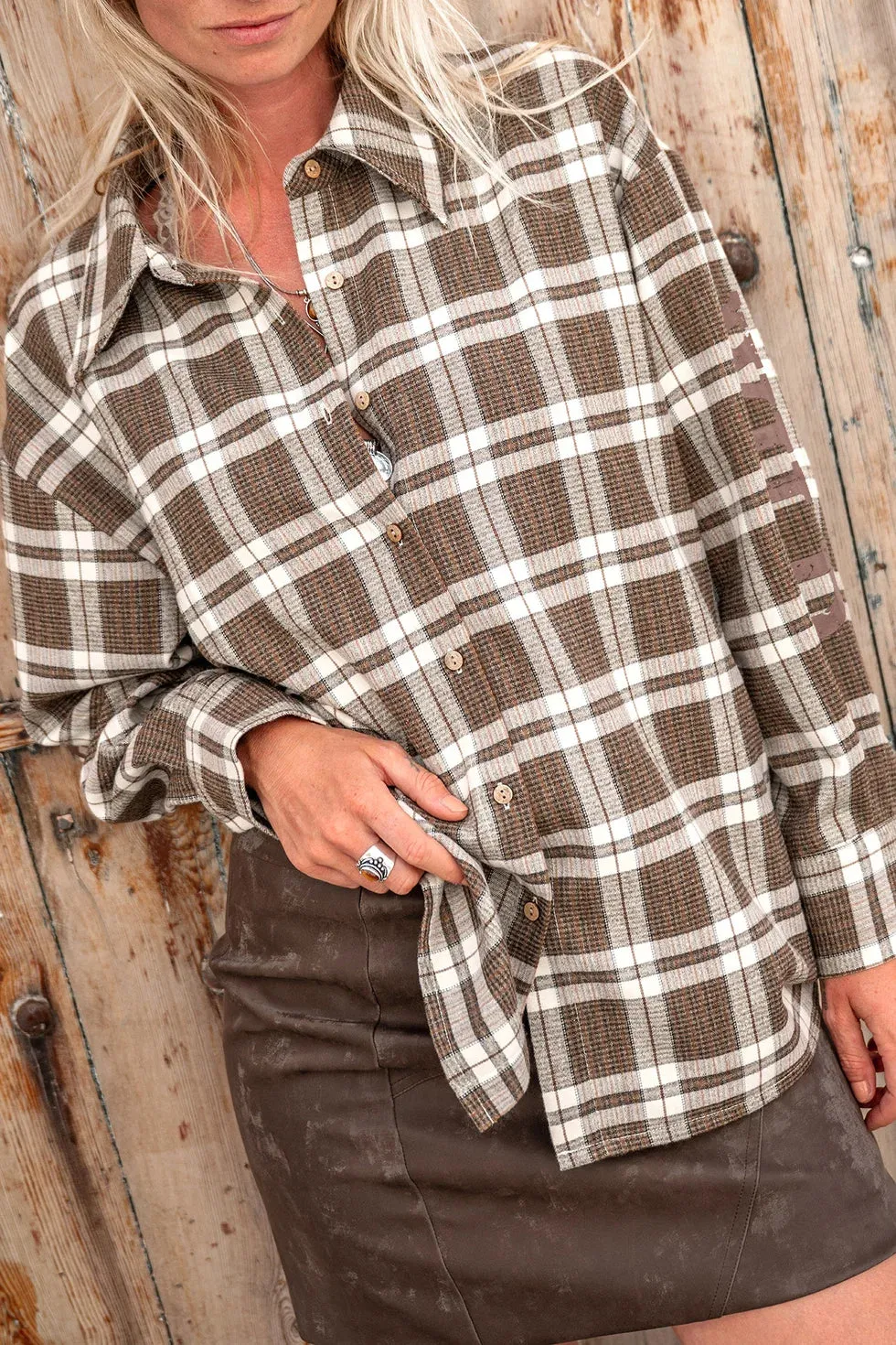 MOOST Elvira Check blouse ruit multi oversized