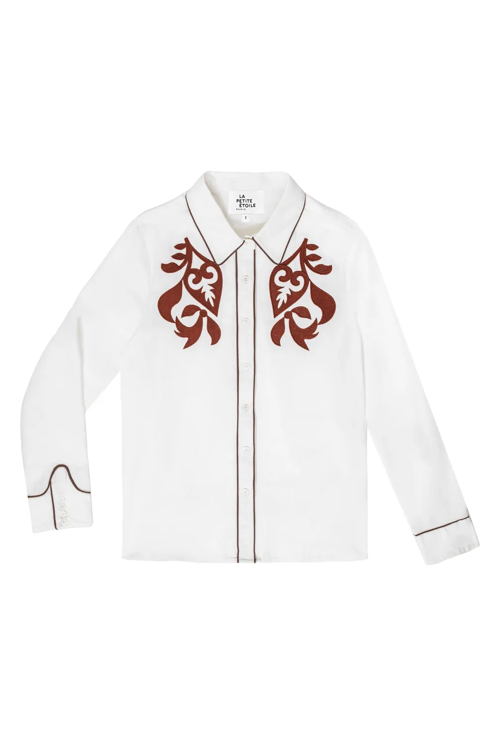 La Petite Etoile Clemt blouse ecru borduursel