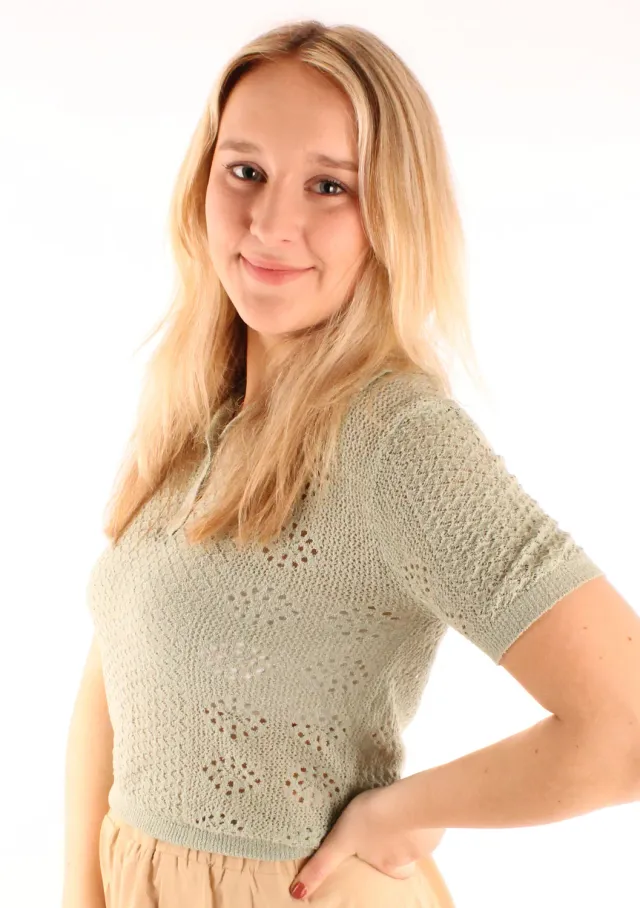 LOVEDRUNKY Embroidery T-shirt Groen katoen
