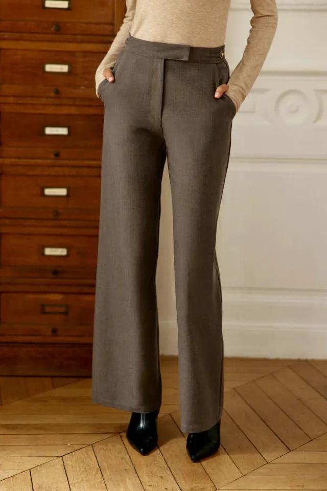 La Petite Etoile Paolino broek taupe wijd