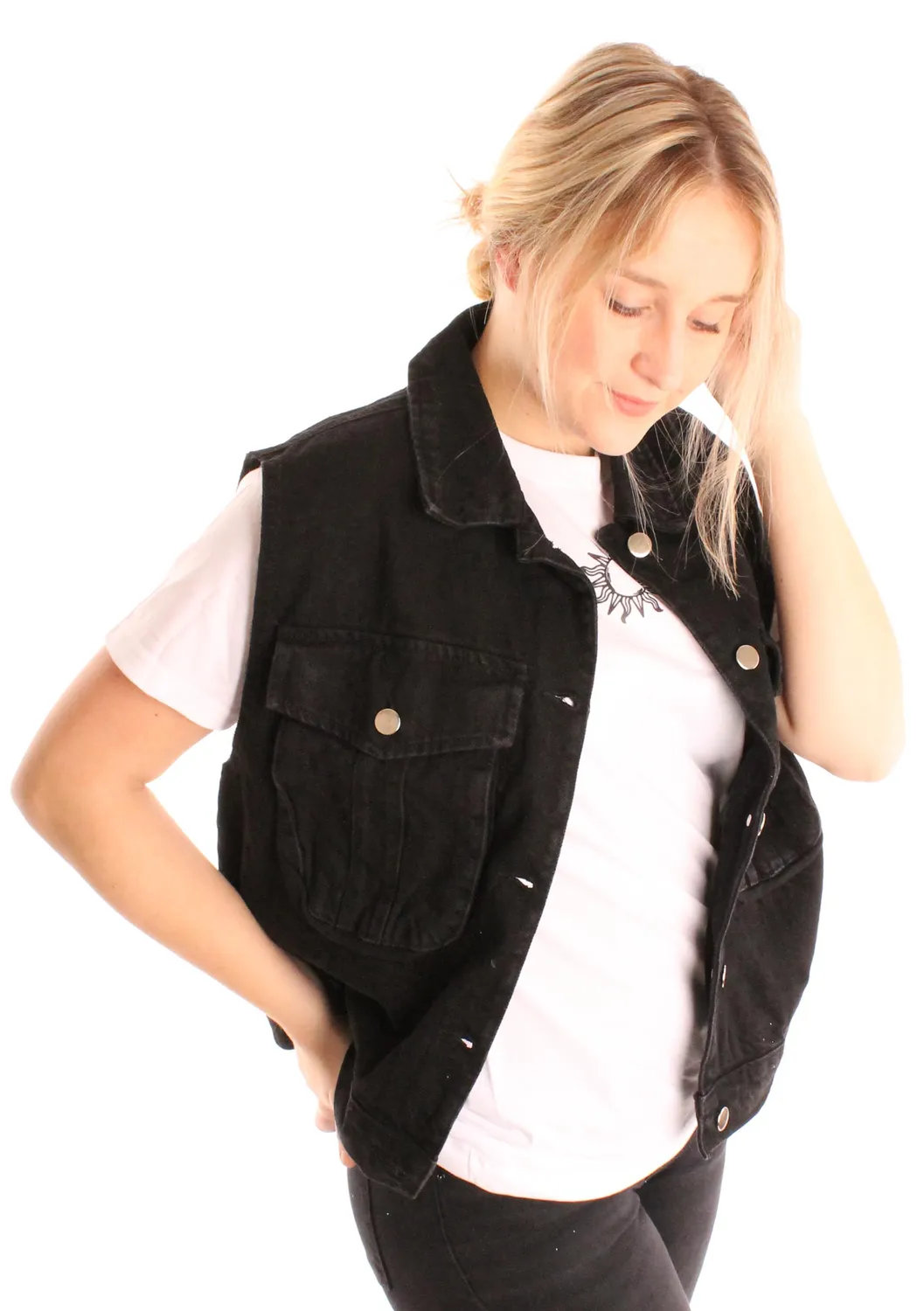 LOVEDRUNKY Sun T-shirt wit met zon print