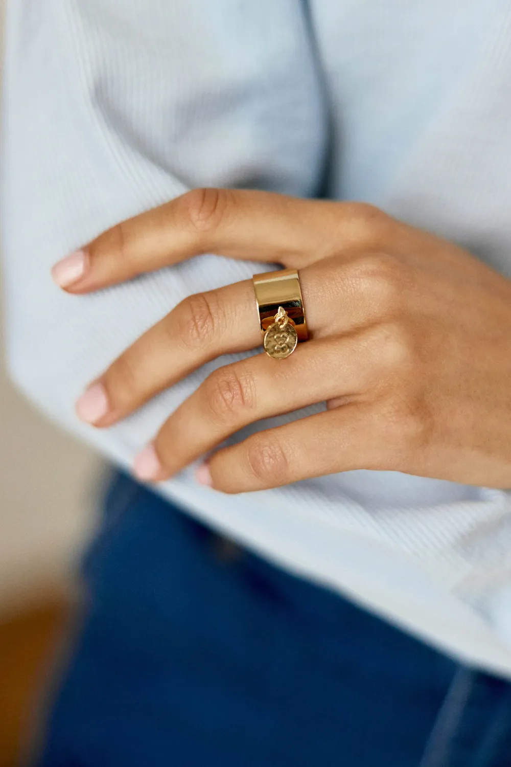 La Petite Etoile Aimi gehamerde ring goud TU