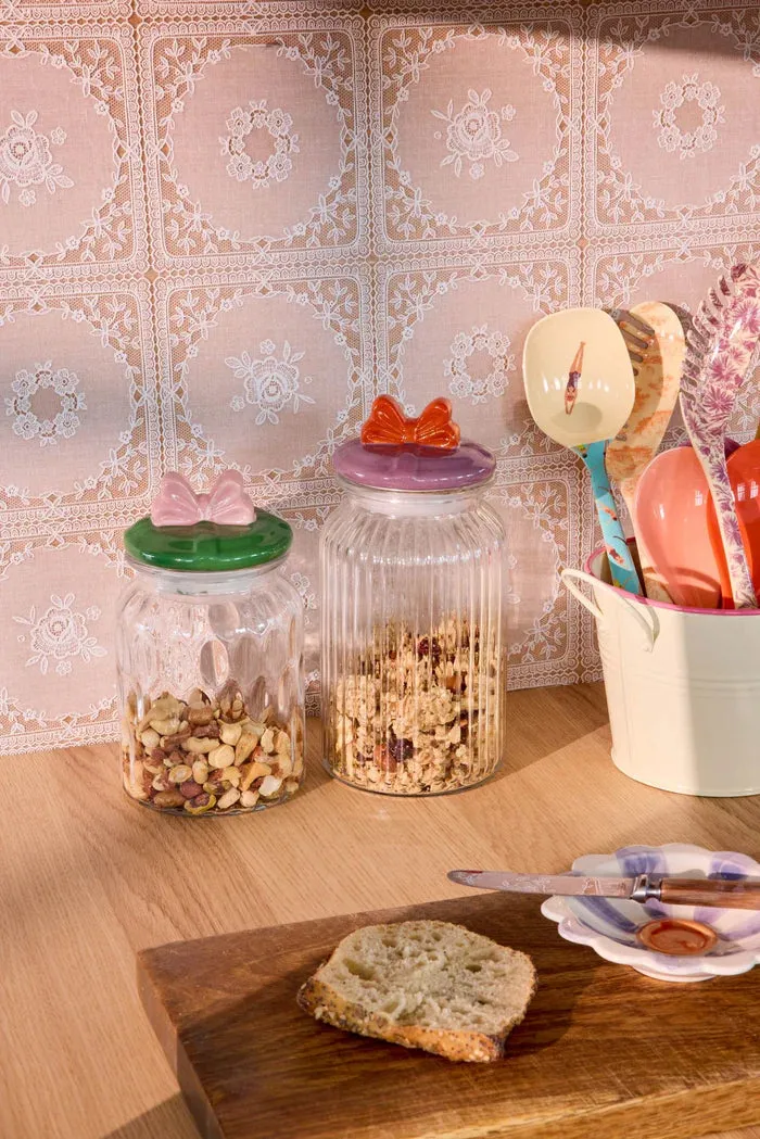 RICE Strik glazen pot middelgroen