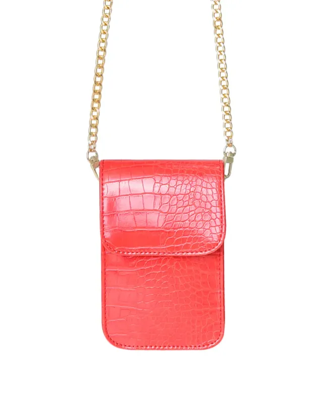 LOVEDRUNKY Phone Bag telefoontasje rood croco