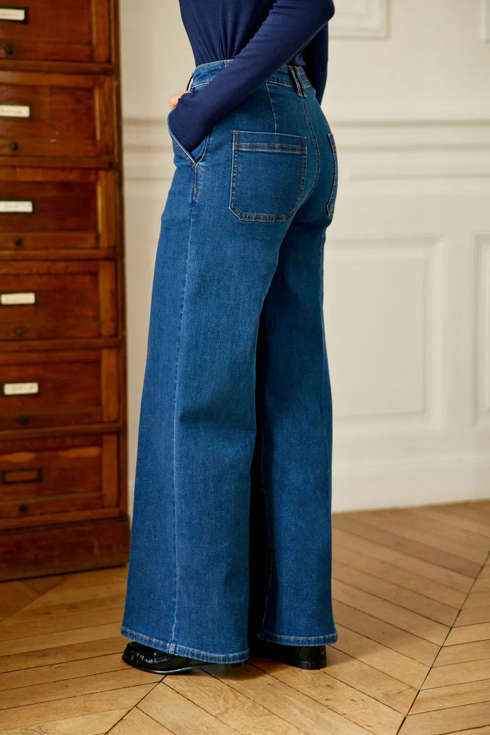 La Petite Etoile Petrona jeans wijd blauw