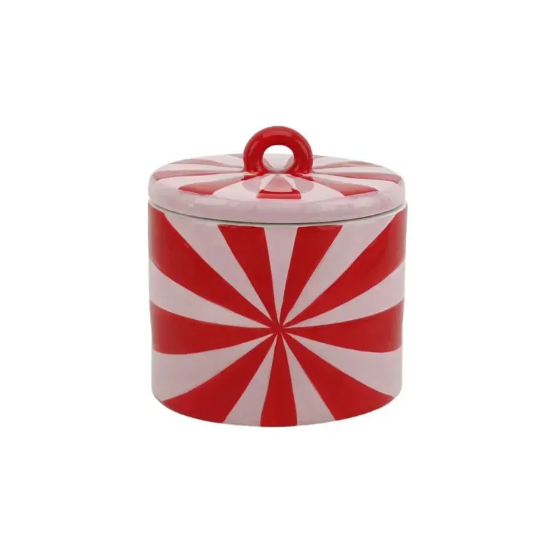 Amiek Swirl sierpot rood roze dolomiet 11 cm
