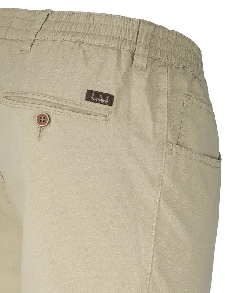 Seniorenkleding Niels Heren Pantalon Zand Stretch