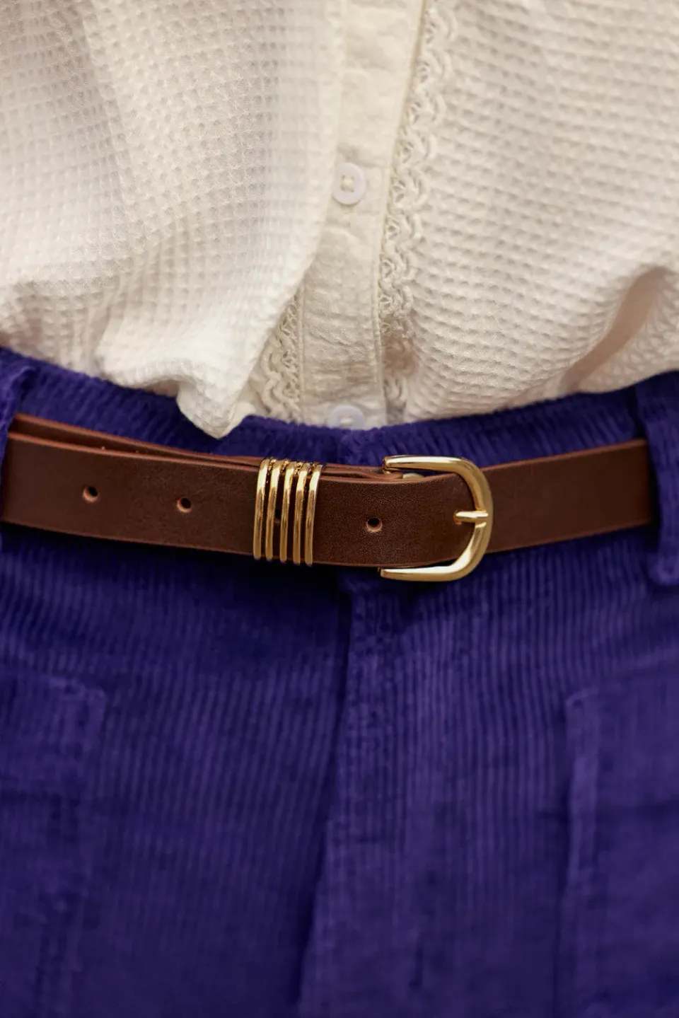 La Petite Etoile Ana riem bruin leer 75-90