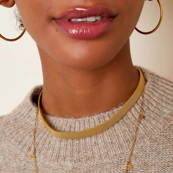 LOVEDRUNKY Elegant ketting goud 35 cm verstelbaar