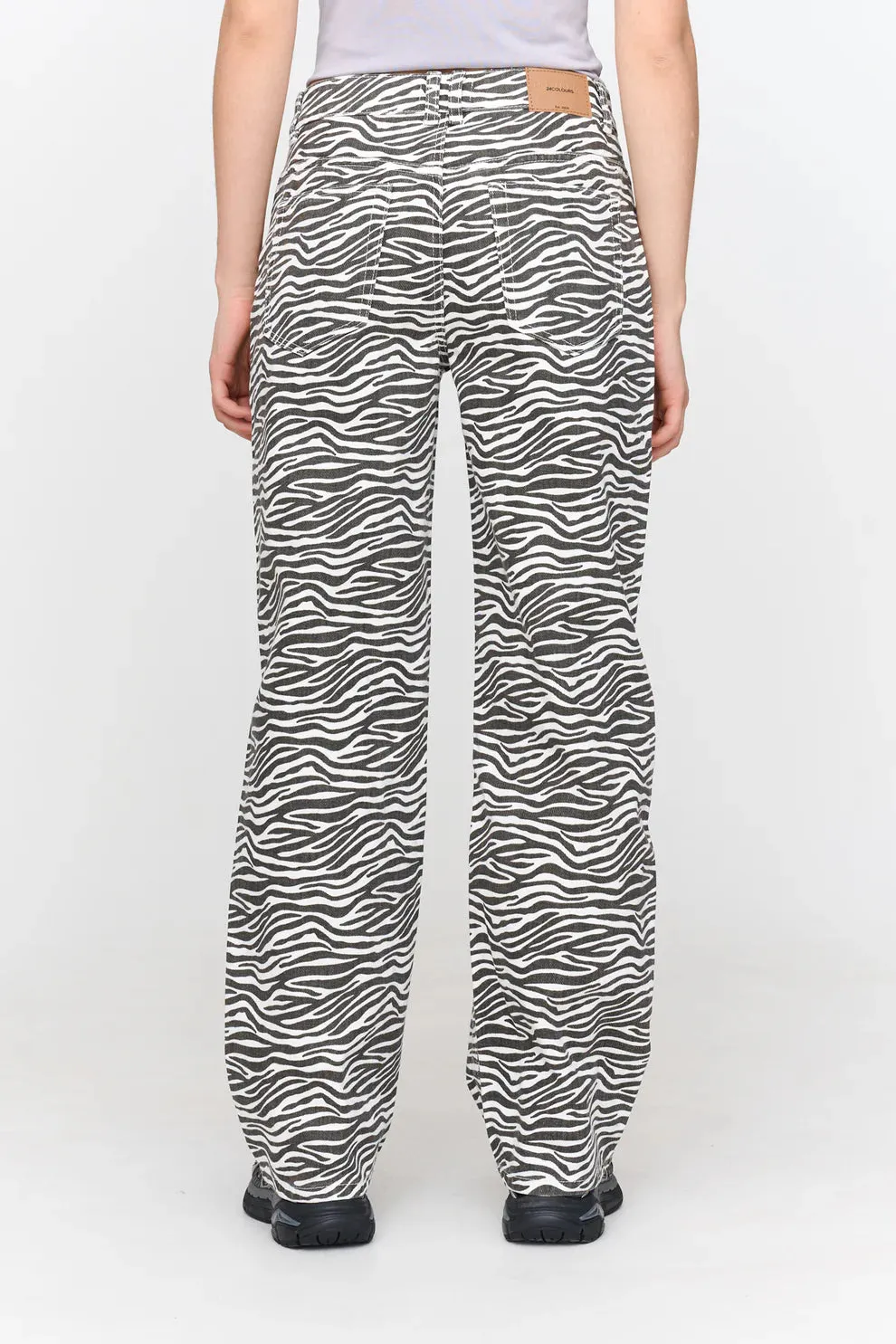 Amiek 24C Zebraprint broek wijde jeans 100% katoen