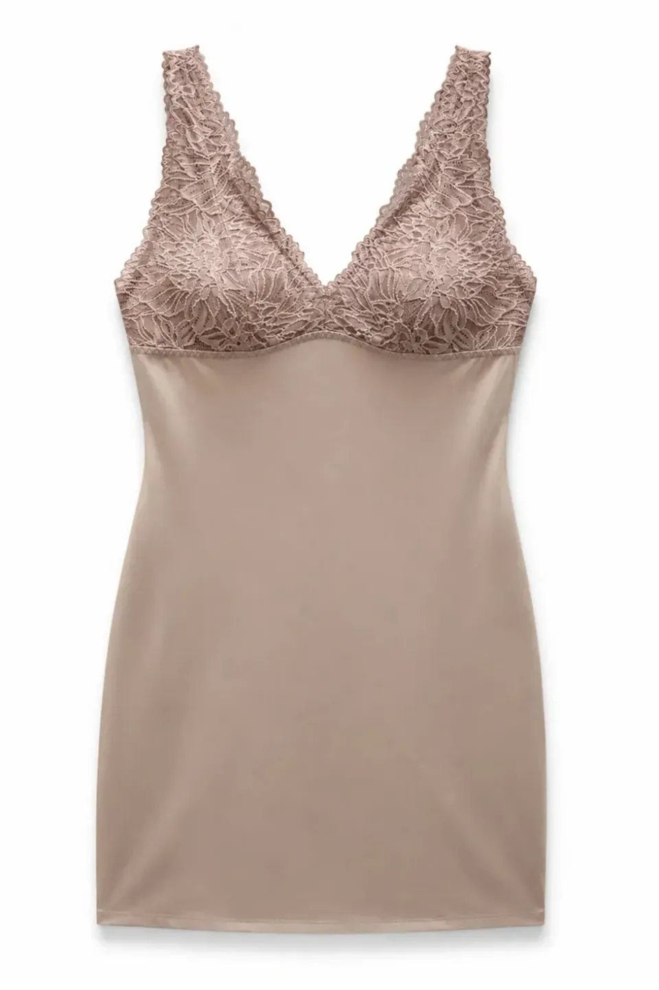 Amiek Lina shapewear jurk beige met kant 84 cm