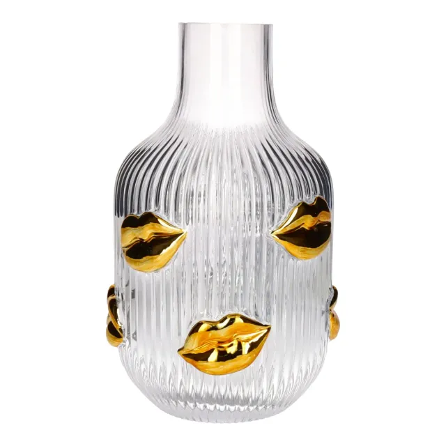 Amiek L'amour vaas clear gold glas 25 cm eyecatcher