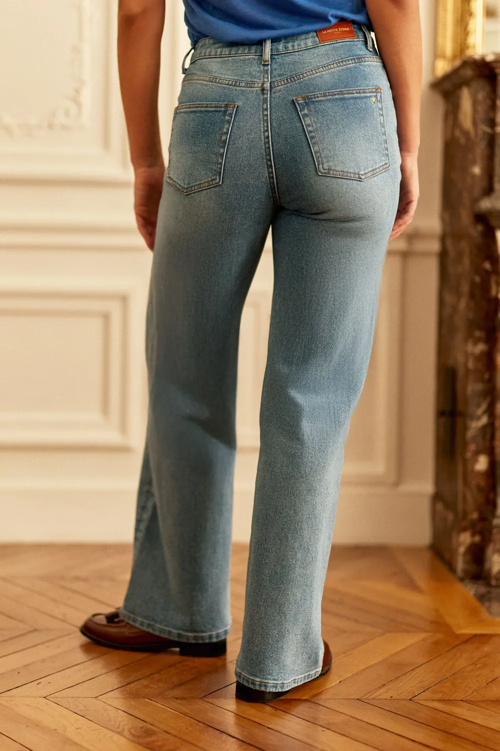 La Petite Etoile Zephyr rechte jeans 88-stone lichtblauw