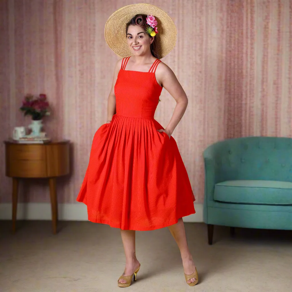 Tatyana Tammy Circle jurk rood XS petite zakken