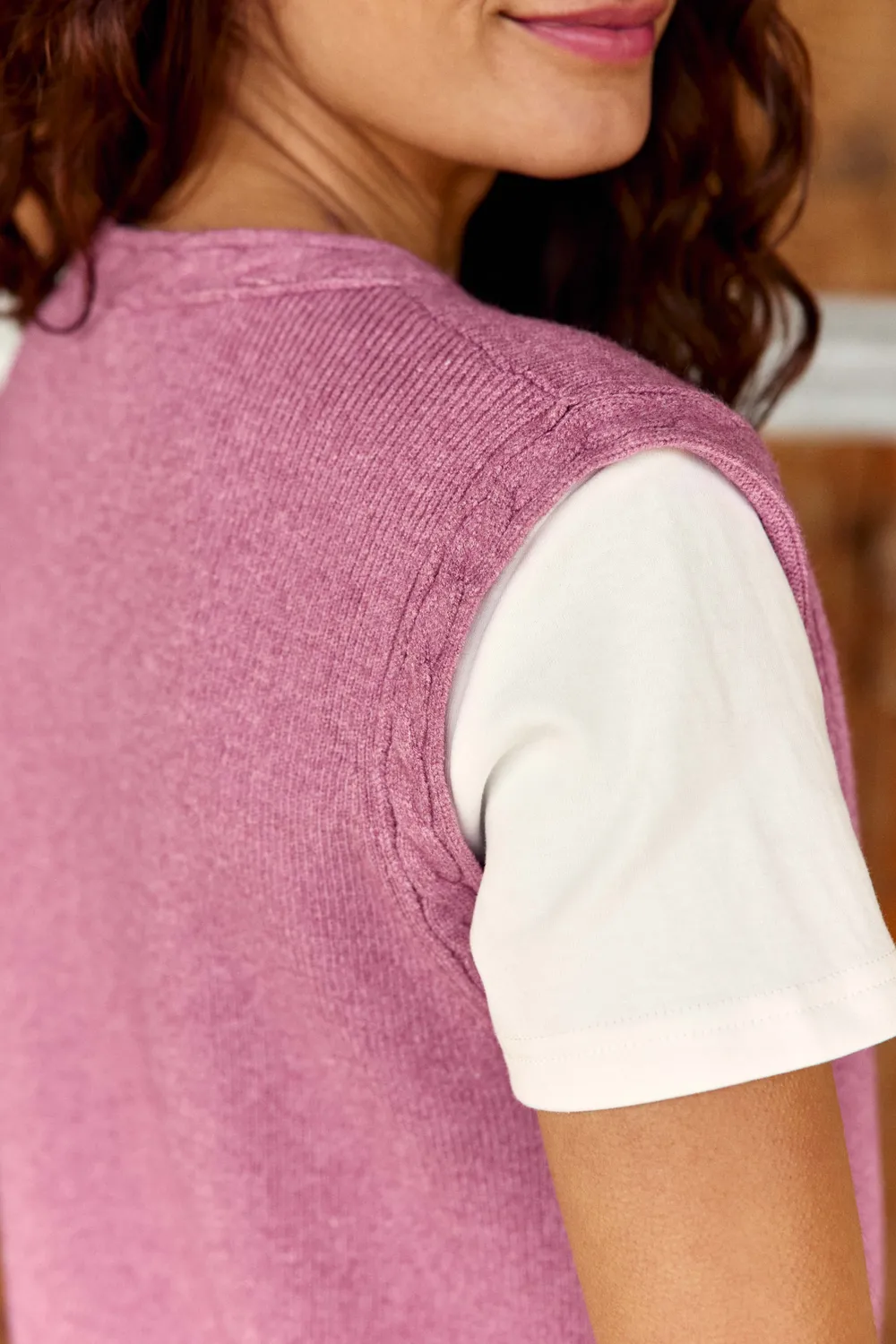 La Petite Etoile Melba gilet roze maat 1 met V-hals