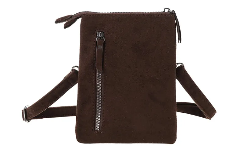 Amiek Lados telefoontasje franje browny 19cm