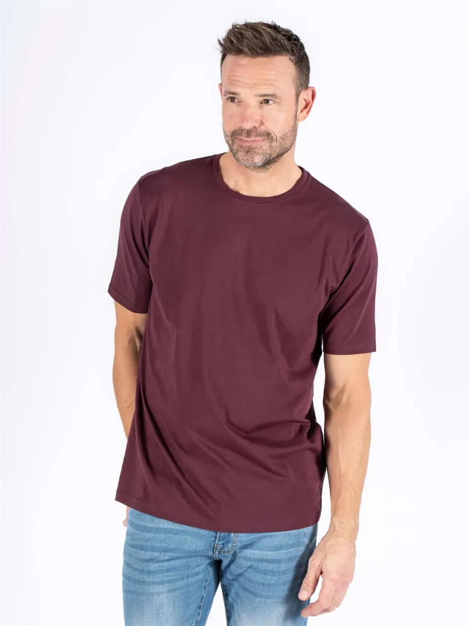 Pre End uni heren T-shirt katoen wijnrood