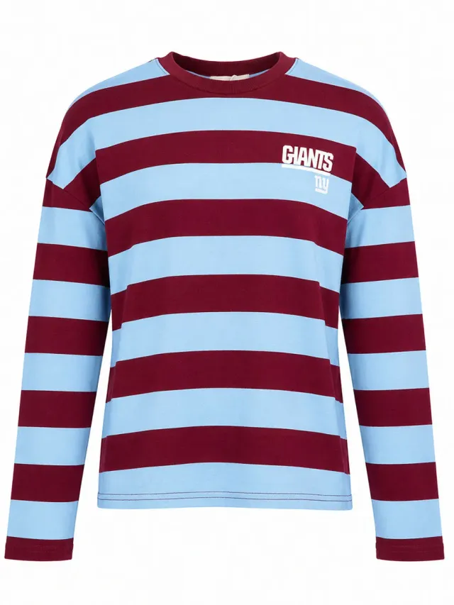 Amiek Zenna longsleeve blauw rood brede streep