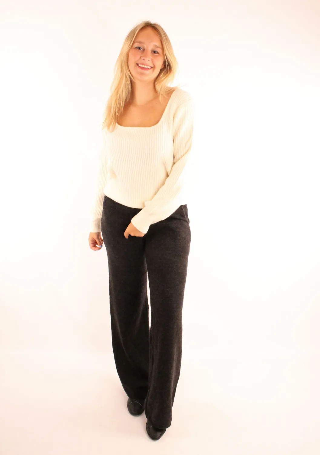 LOVEDRUNKY U-hals Trui Wit one size