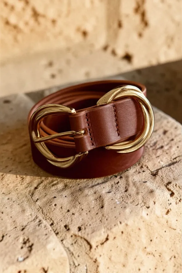 La Petite Etoile Alix leren riem camel smal