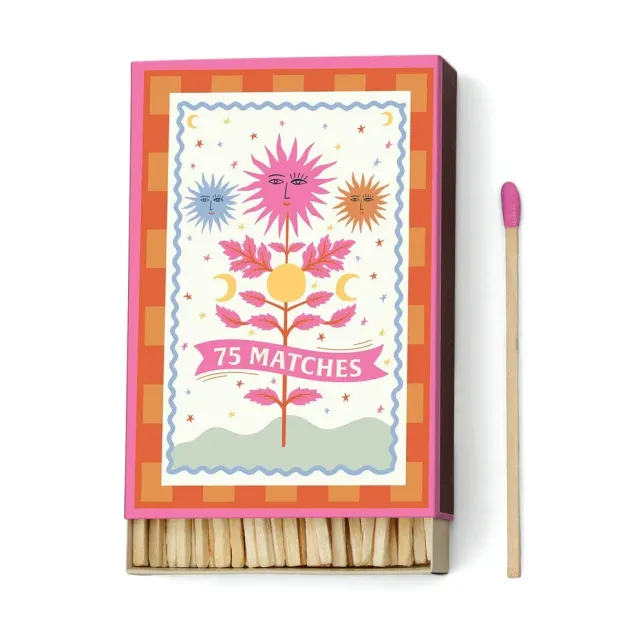 Amiek Zon lucifers 75 stuks roze