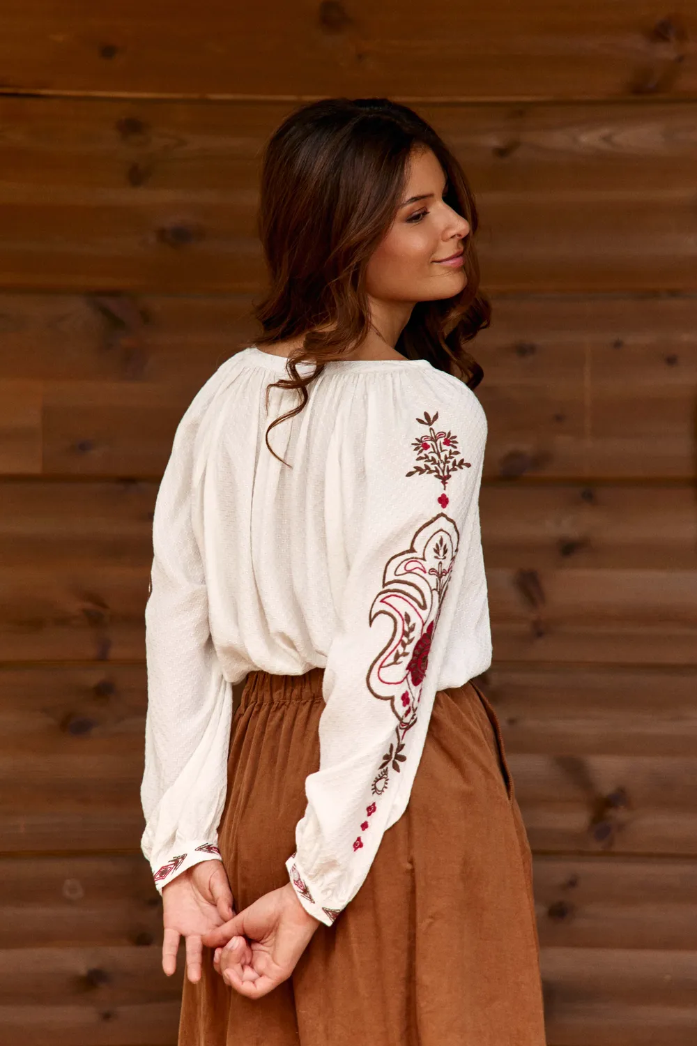 La Petite Etoile Barly blouse ecru geborduurd