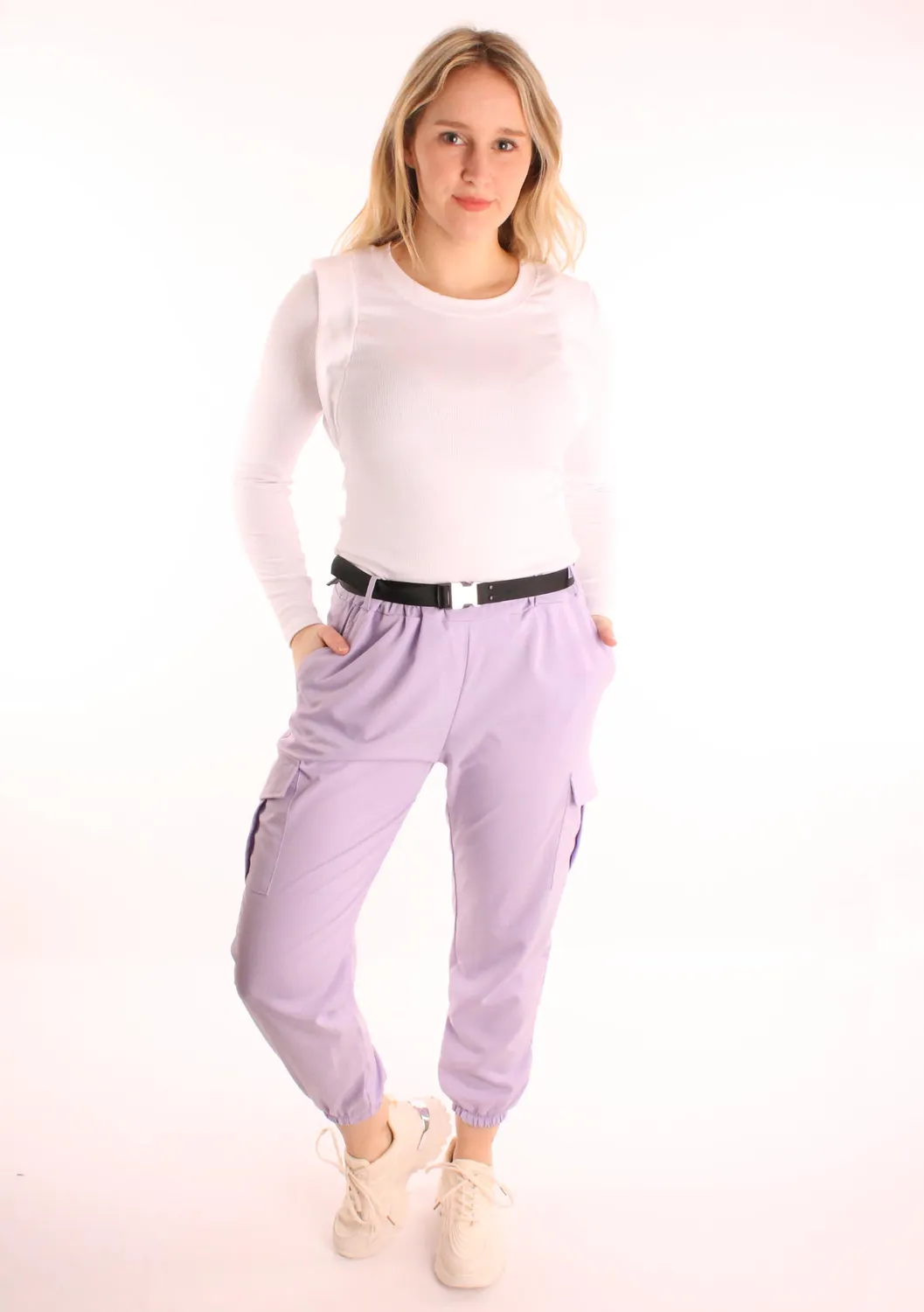 LOVEDRUNKY Cargo broek lila one size baggy