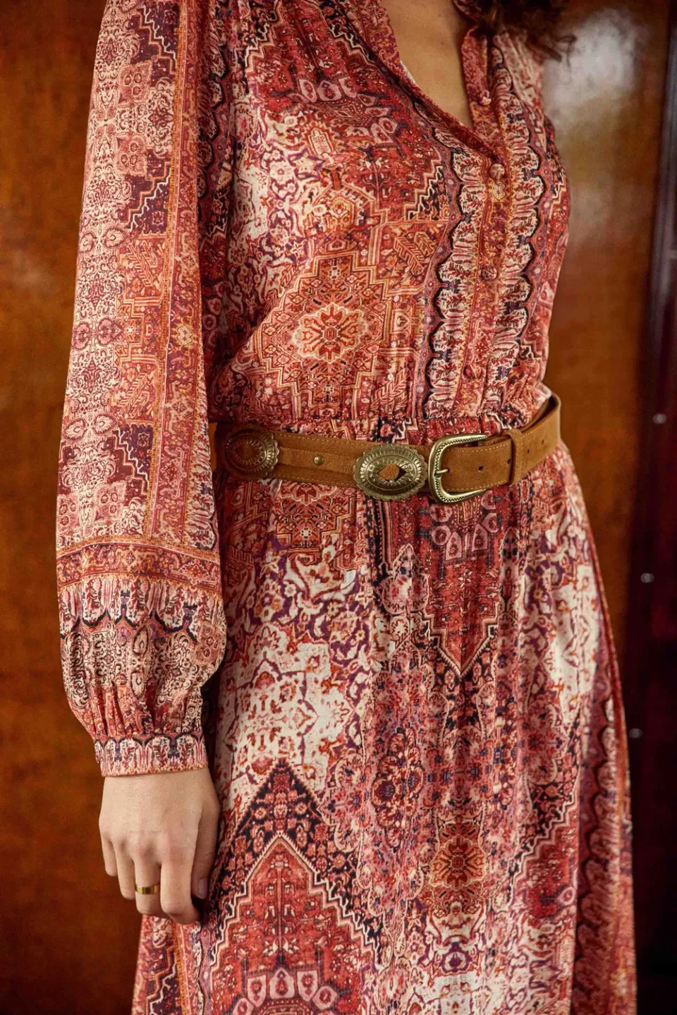 La Petite Etoile Alicia leren riem camel 75-85